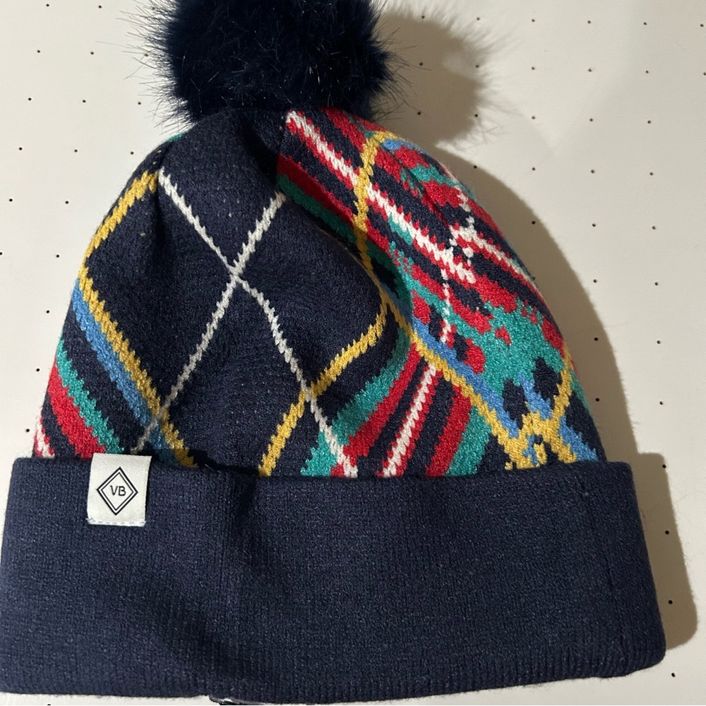 Vera Bradley knit pon tartan plaid